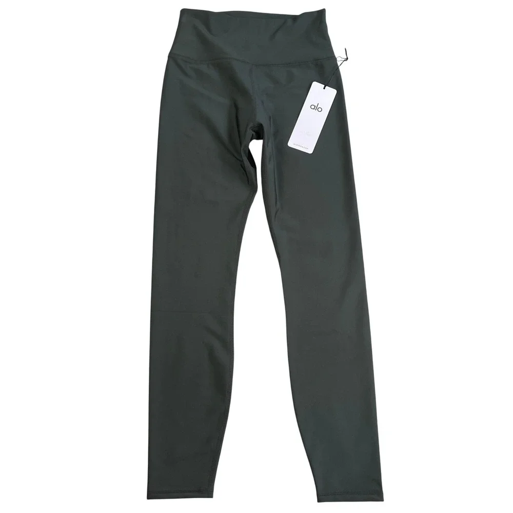 NEW Alo 7/8 High Waist Airlift Legging Womens Medium Charcoal Green Yoga Gym NWT